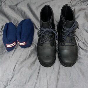 Hunter Boots (short) with Hunter Socks Size Women’s 7